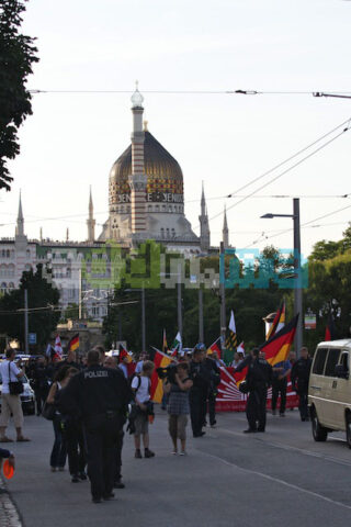 Der Naziaufmarsch auf der Ostraallee